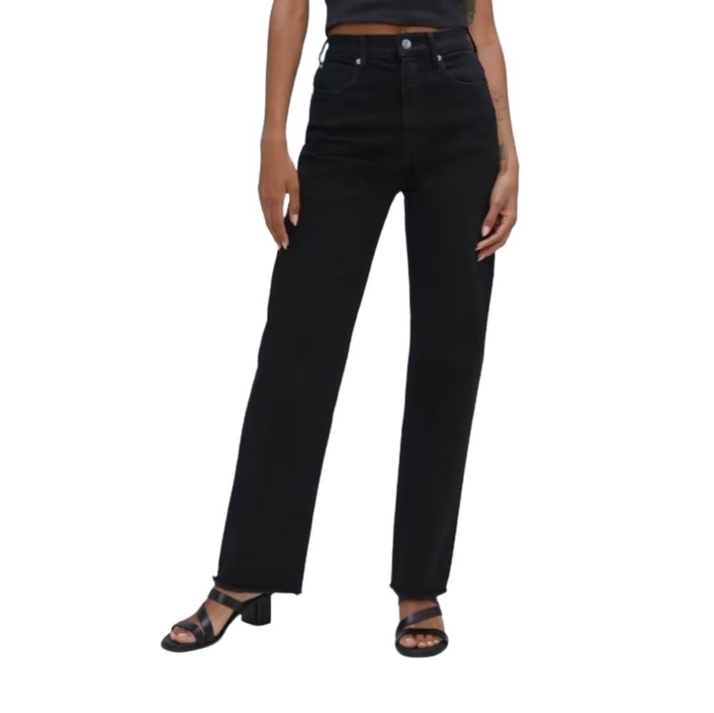 Everlane | Women's Black The 90s Way High Jeans (Size 25 Long)